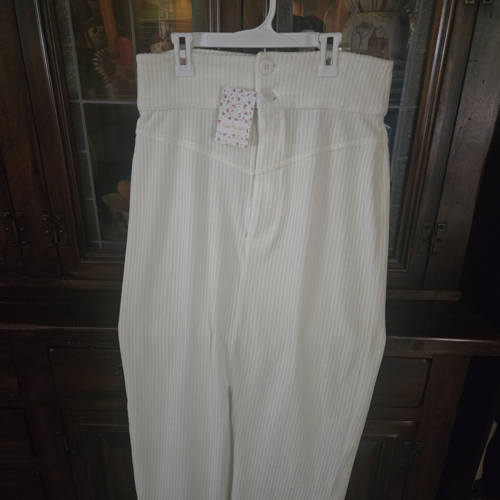 Free People Cream Midi Skirt